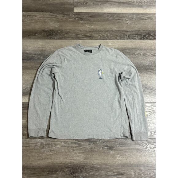 Vintage 90s Abercrombie & Fitch Fishing Beer Long Sleeve Shirt Y2K - Men’s Small - Picture 1 of 9